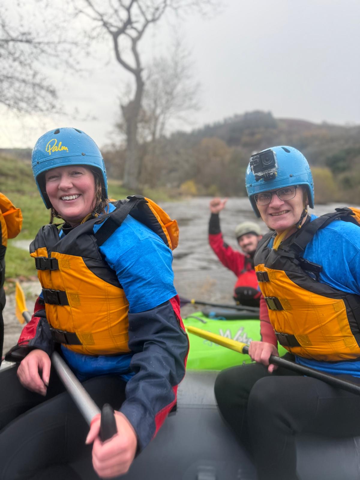 Rebecca and Russ in the Raft